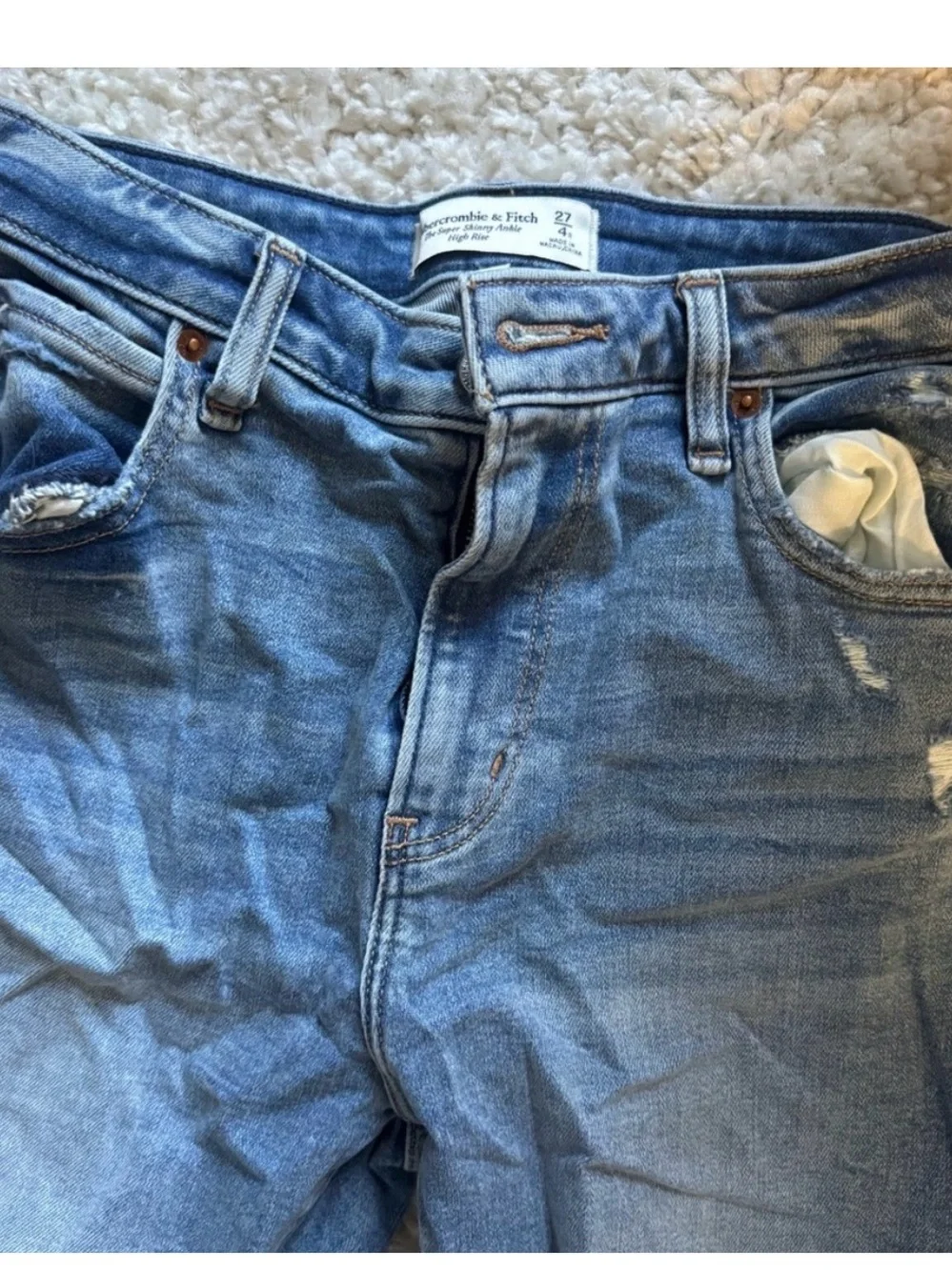 Abercrombie & Fitch Curve Love High-Rise Super Skinny Ankle Jeans Medium 27 R
